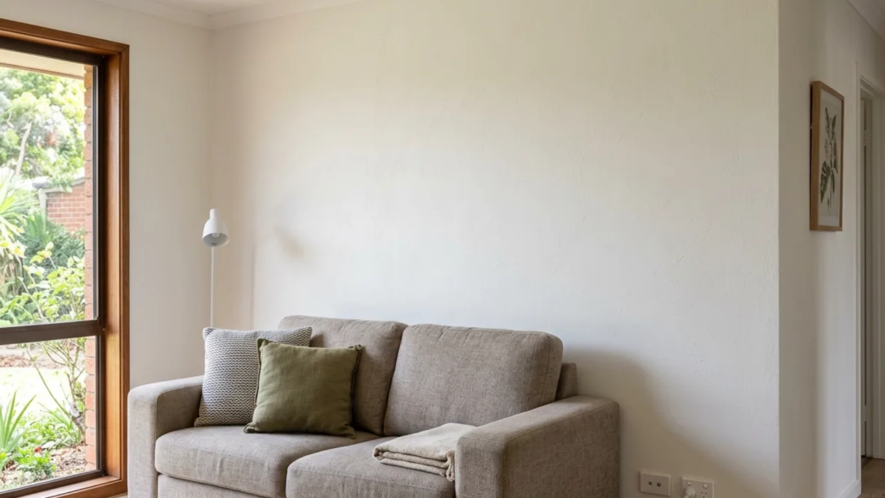 Illustrative North Lakes living room with fitted power points